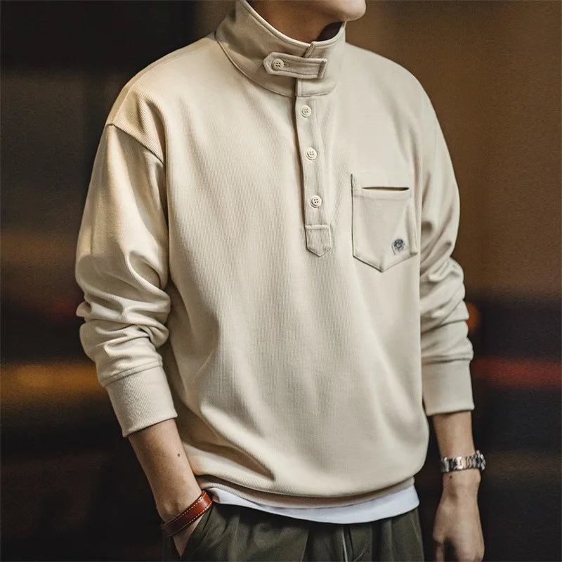 VAAGOON VINTAGE Half-Placket Sweatshirt