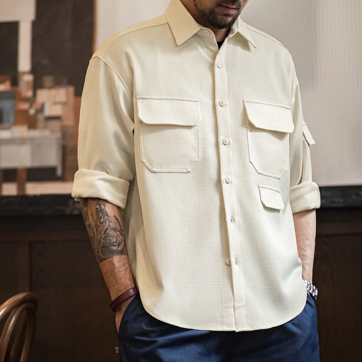 VAAGOON Men's Casual Long Sleeve Shirt