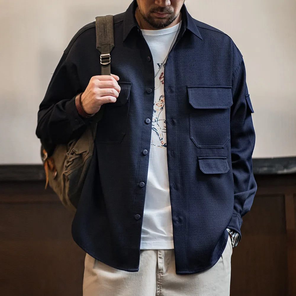 VAAGOON Men's Casual Long Sleeve Shirt