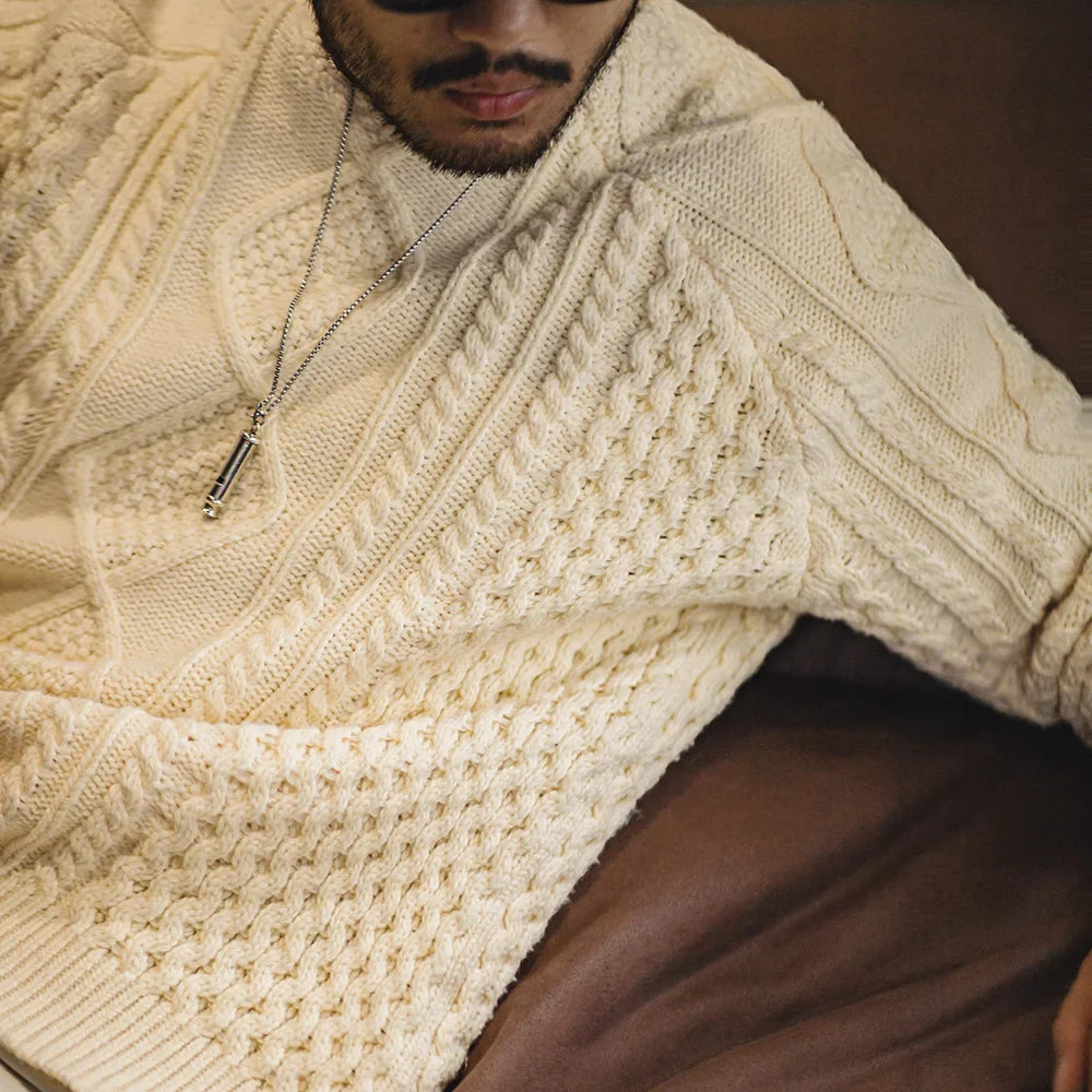 VAAGOON Retro Aran Sweater