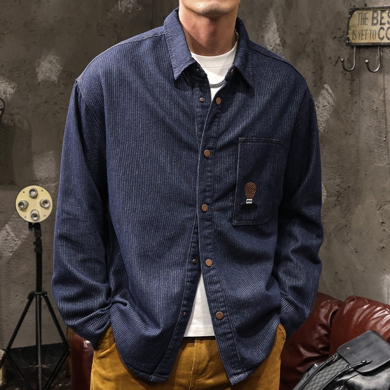VAAGOON JACQUARD DENIM SHIRT