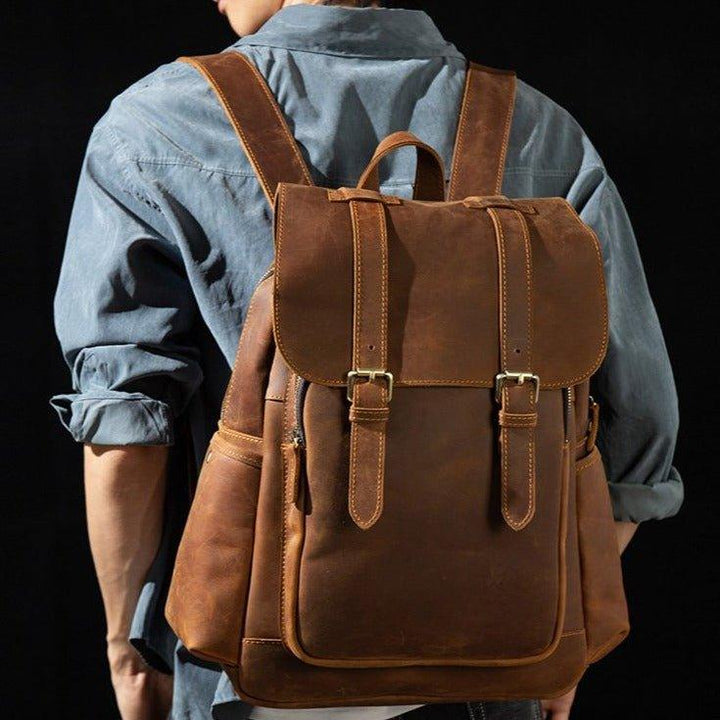 VAAGOON UNISEX LEATHER BACKPACK VGN6757