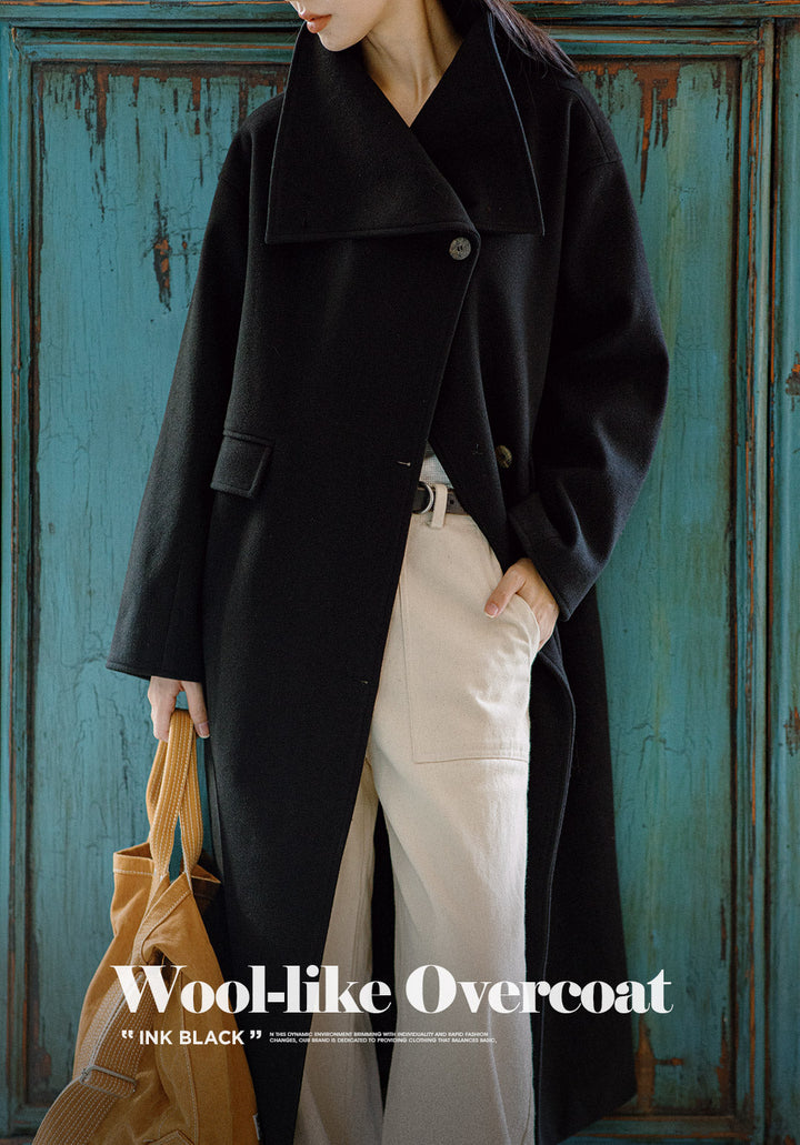 VAAGOON 80's Classic Long Woolen Coat