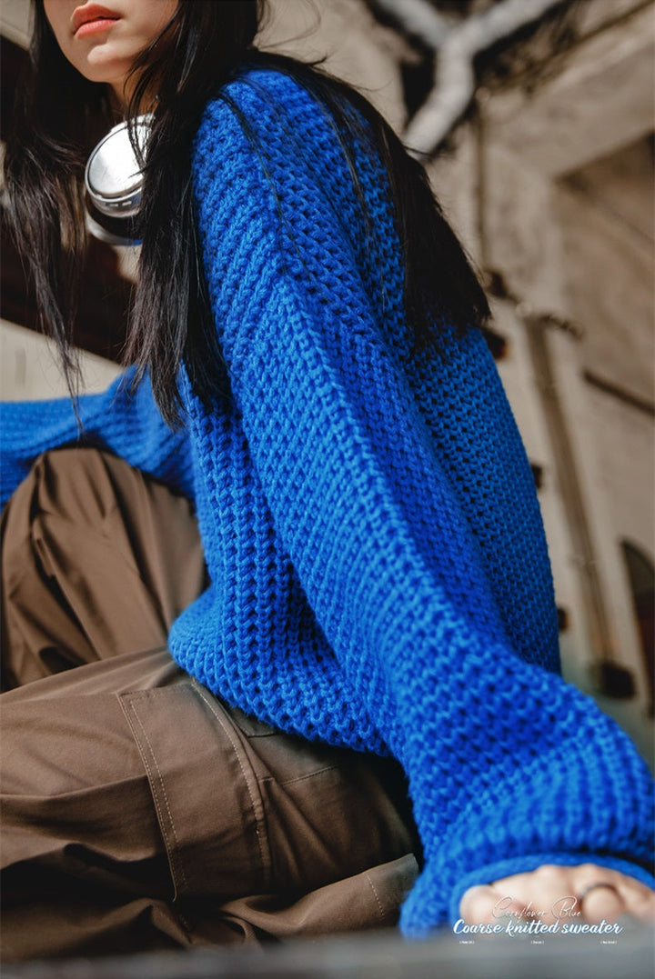 VAAGOON COARSE KNITTED SWEATER