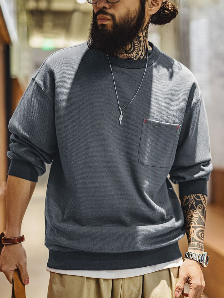 Vaagoon Waffle Pocket Sweater