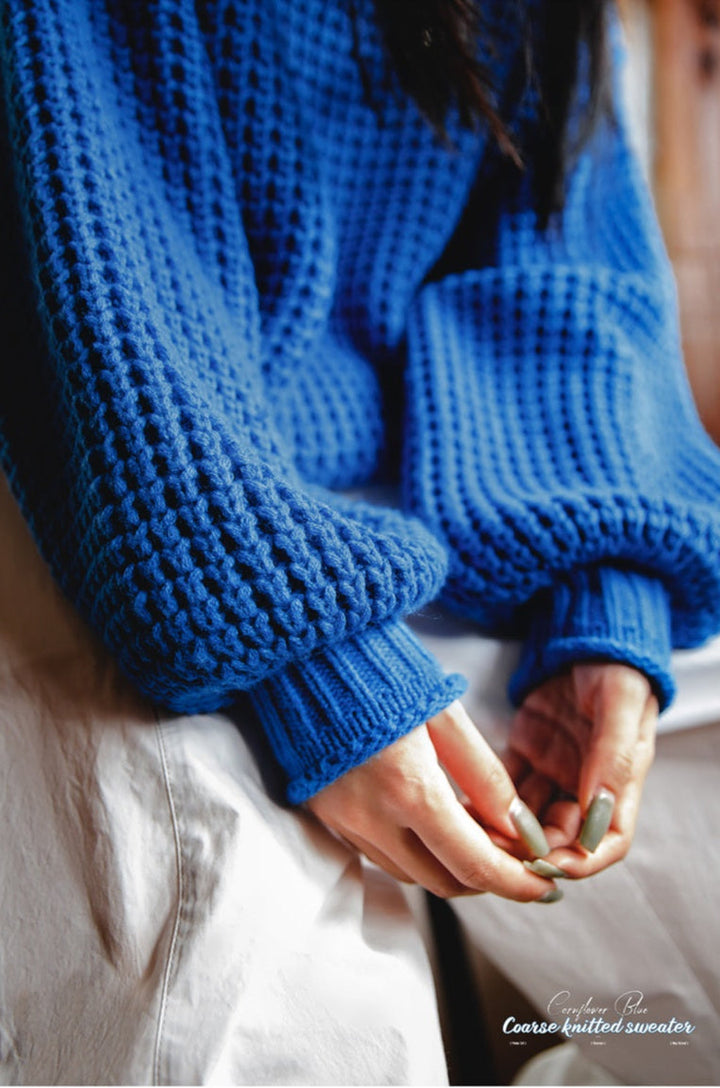 VAAGOON COARSE KNITTED SWEATER