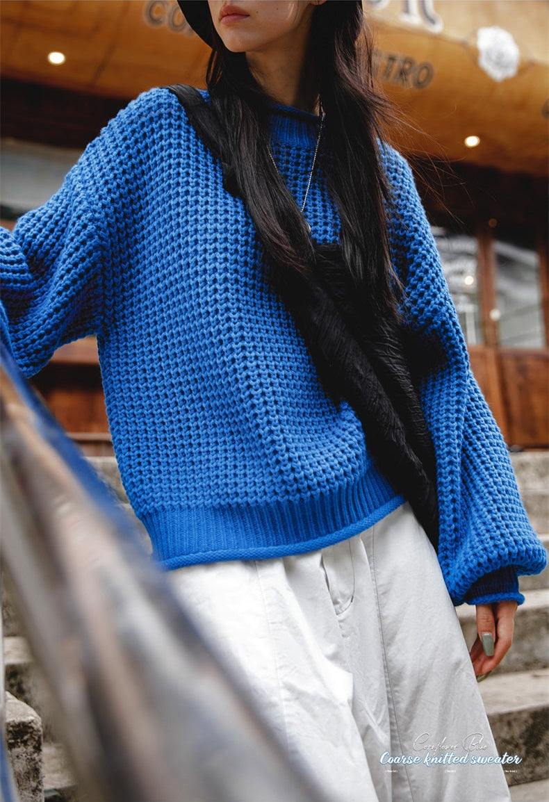 VAAGOON COARSE KNITTED SWEATER