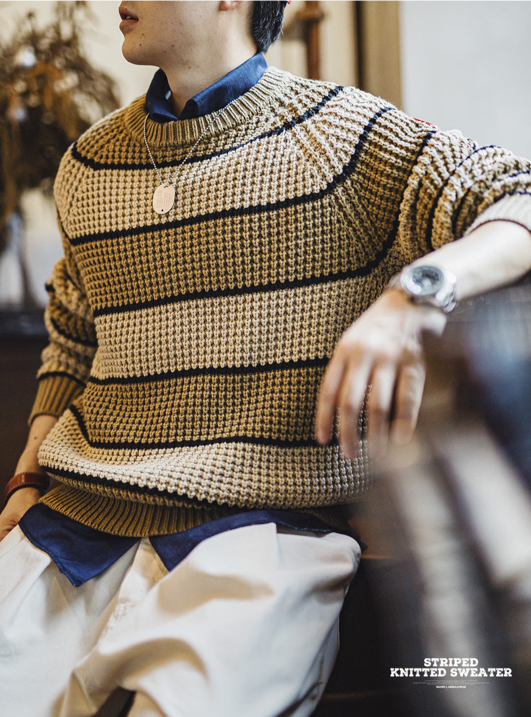 VAAGOON STRIPE KNITTED SWEATER