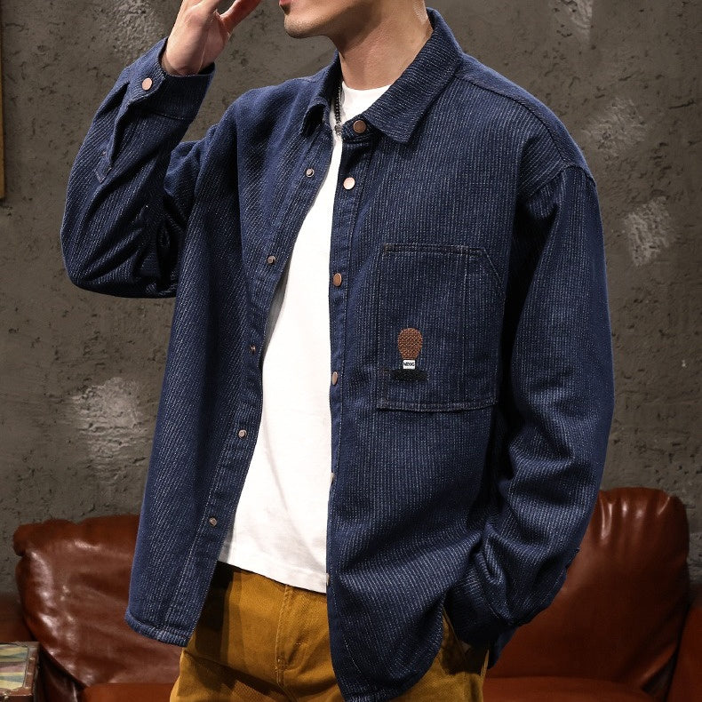 VAAGOON JACQUARD DENIM SHIRT