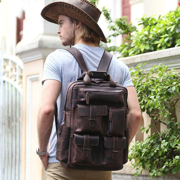 VAAGOON UNISEX LEATHER BACKPACK VGN6774