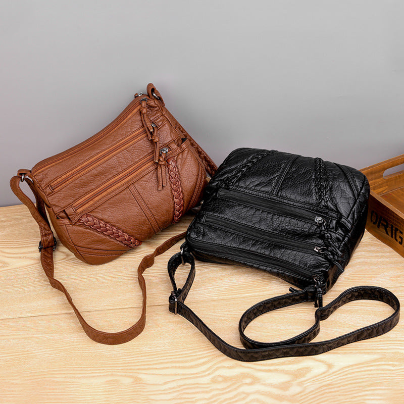 Daily Soft Leather Crossbody Bag