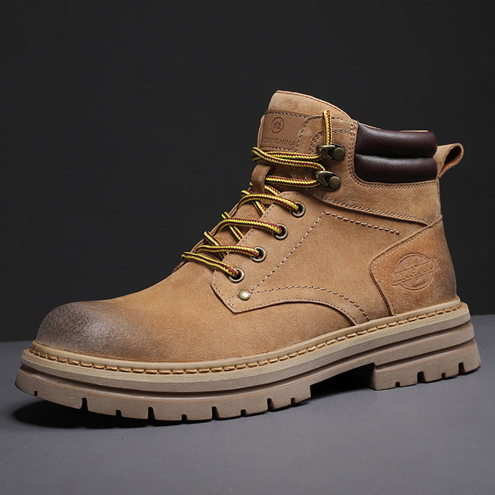 VAAGOON Brown Leather Work Boots