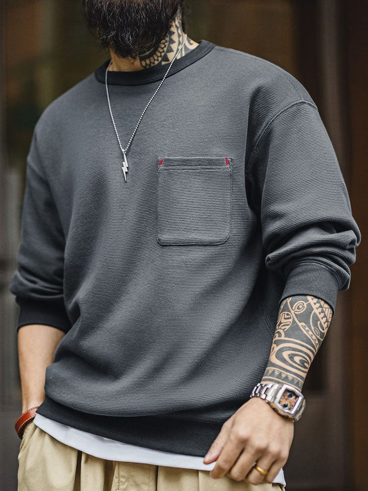 Vaagoon Waffle Pocket Sweater