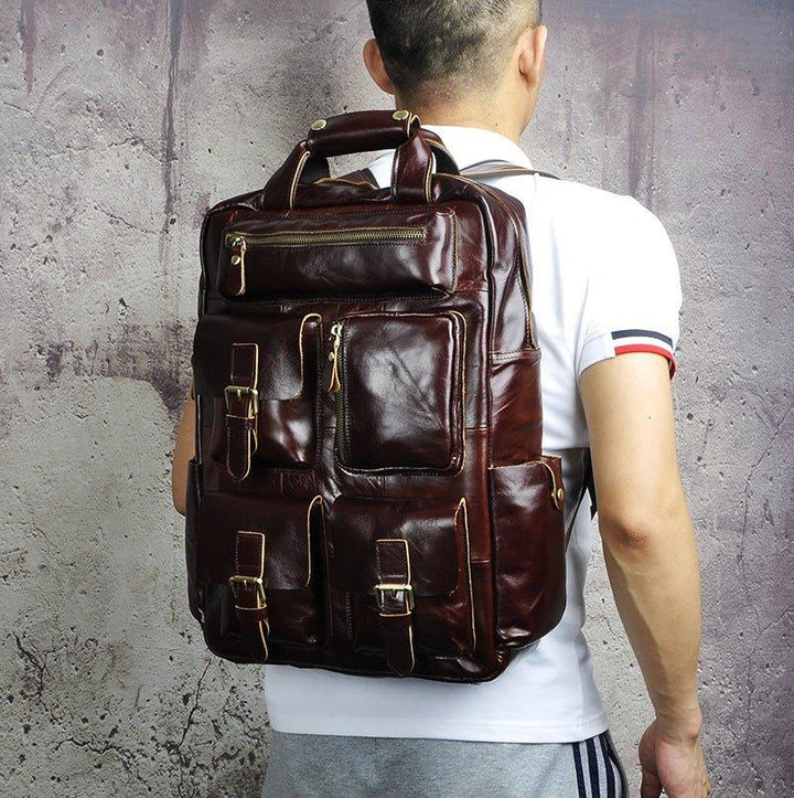 VAAGOON UNISEX LEATHER BACKPACK VGN6774