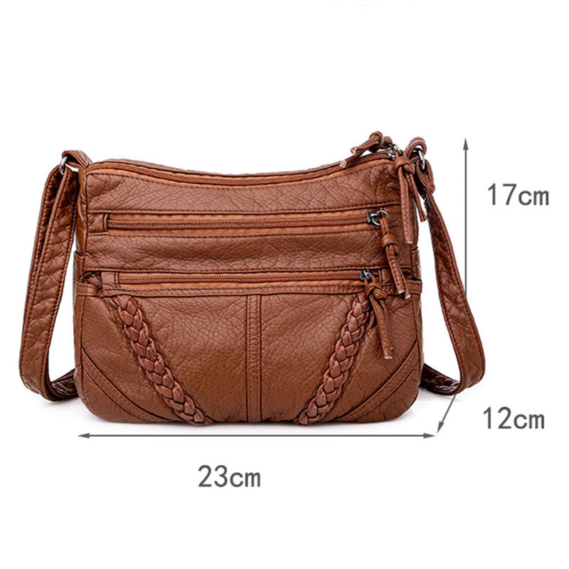 Daily Soft Leather Crossbody Bag