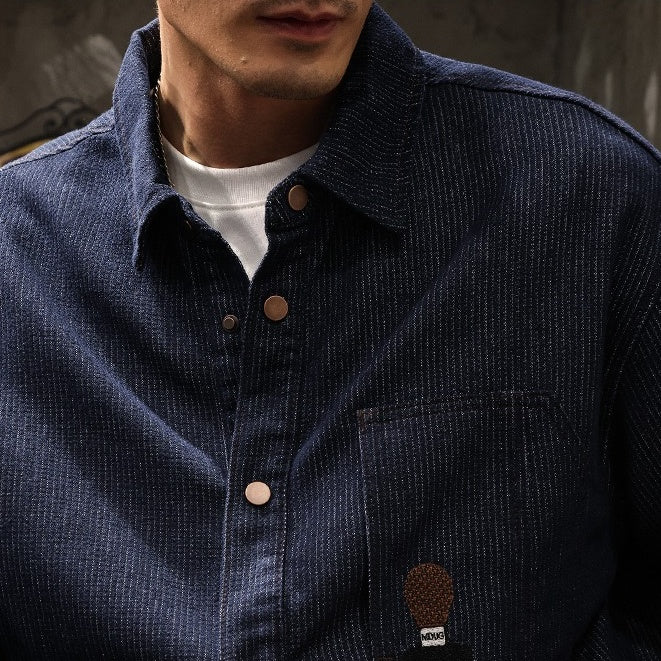 VAAGOON JACQUARD DENIM SHIRT