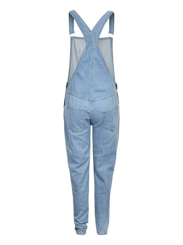 VAAGOON Ripped Distressed Washed Jumpsuit
