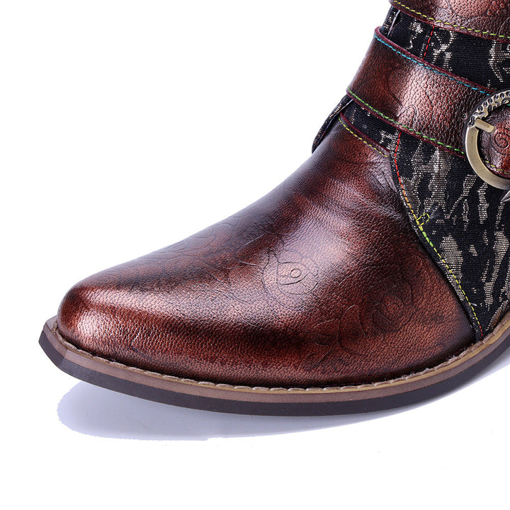 Vaagoon RetroBronze Sheepskin Western Boots