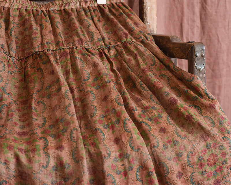 VAAGOON RETRO FLORA SKIRT