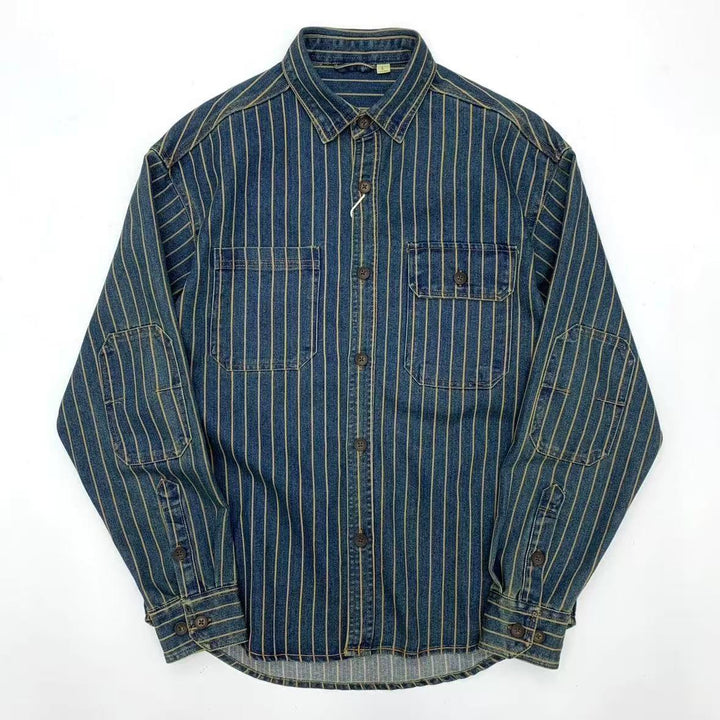 Vaagoon Blue Grid Retro Fit Shirt