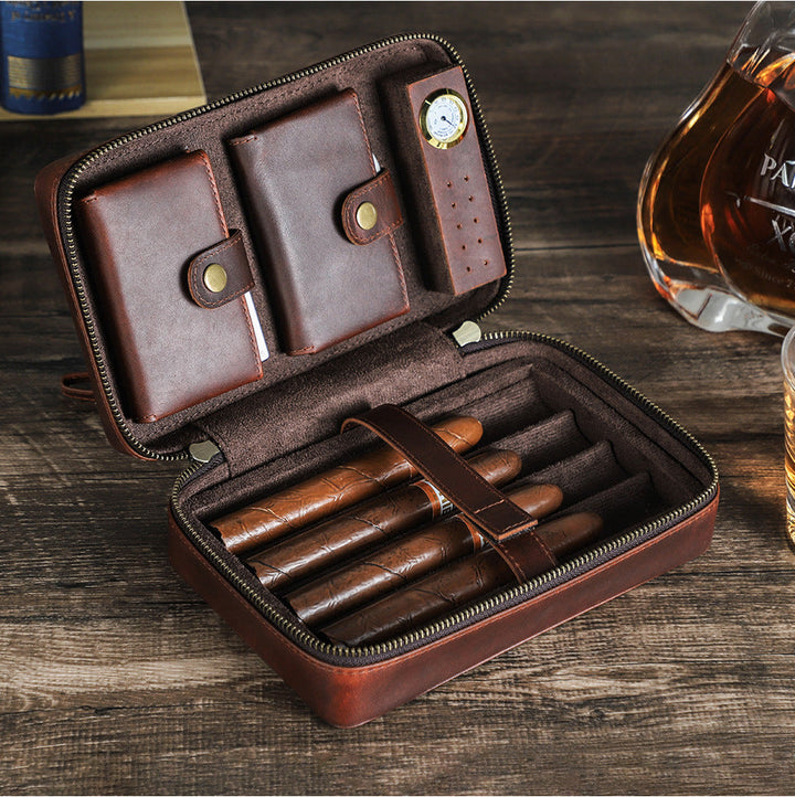 Vaagoon "Cigar Vault Pro" Genuine Leather Cigar Box
