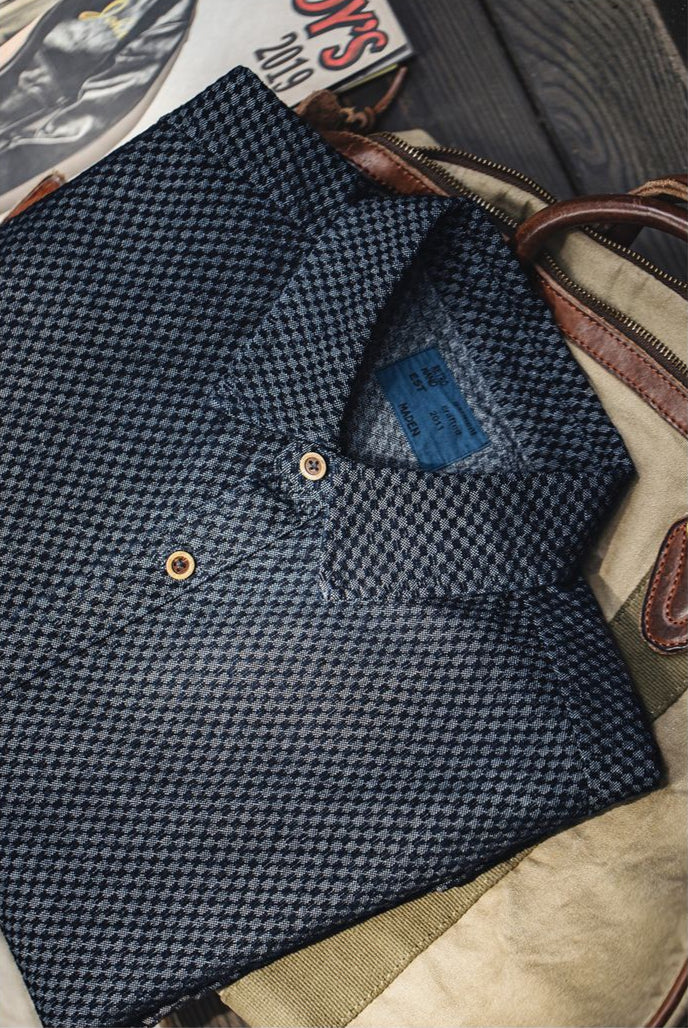 VAAGOON CHECKERBOARD DENIM SHIRT