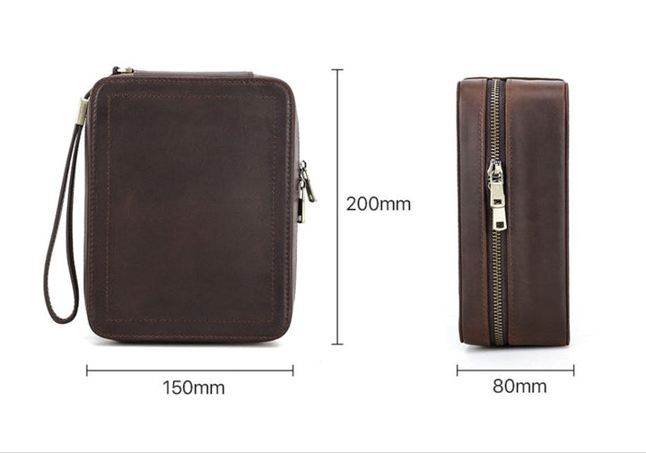 Vaagoon Dual Vault Leather Watch & Glasses Case