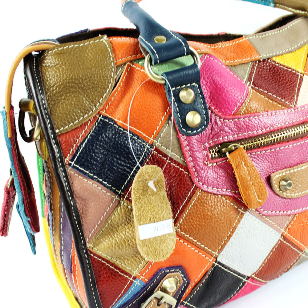 Vaagoon Genuine Leather Checkered Women's Bag