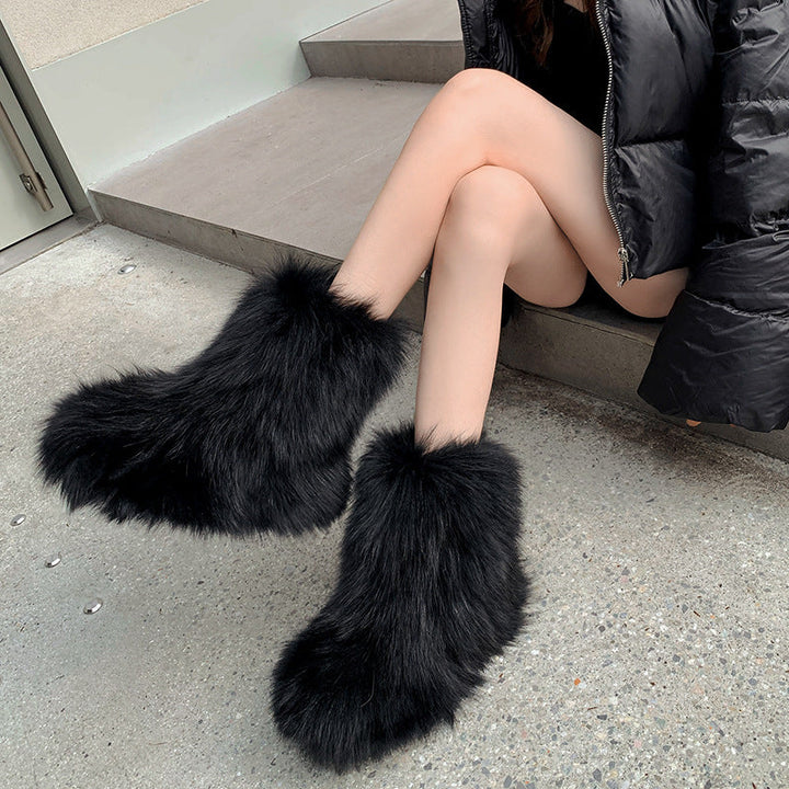 Vaagoon Arctic Fox Fur Boots