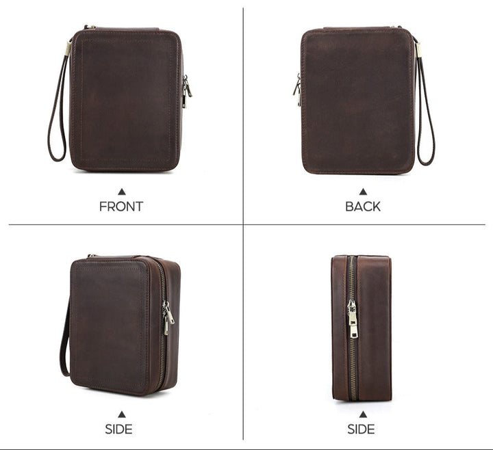 Vaagoon Dual Vault Leather Watch & Glasses Case