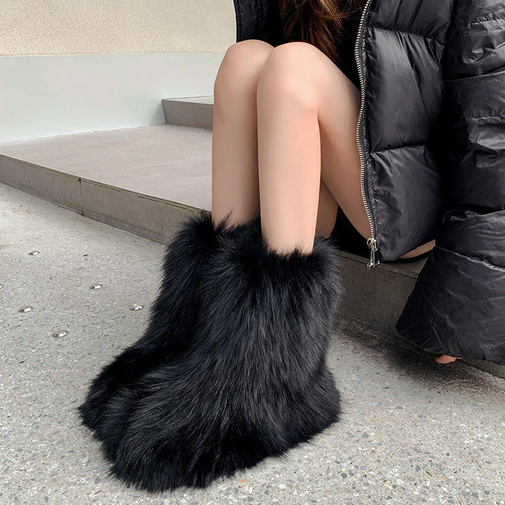 Vaagoon Arctic Fox Fur Boots