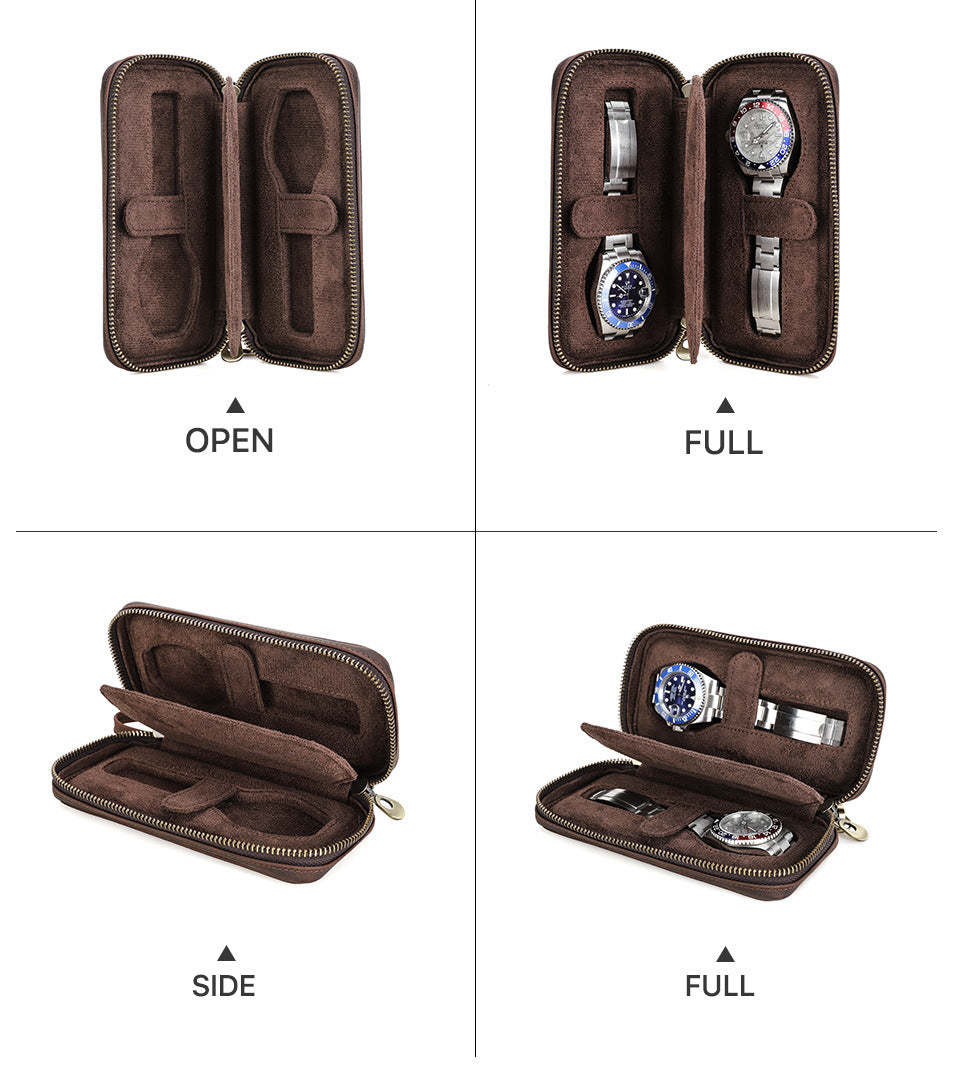 Vaagoon Compact Leather Watch Case
