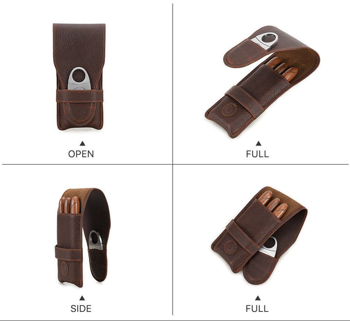 Vaagoon Slim Guard Leather Cigar Case