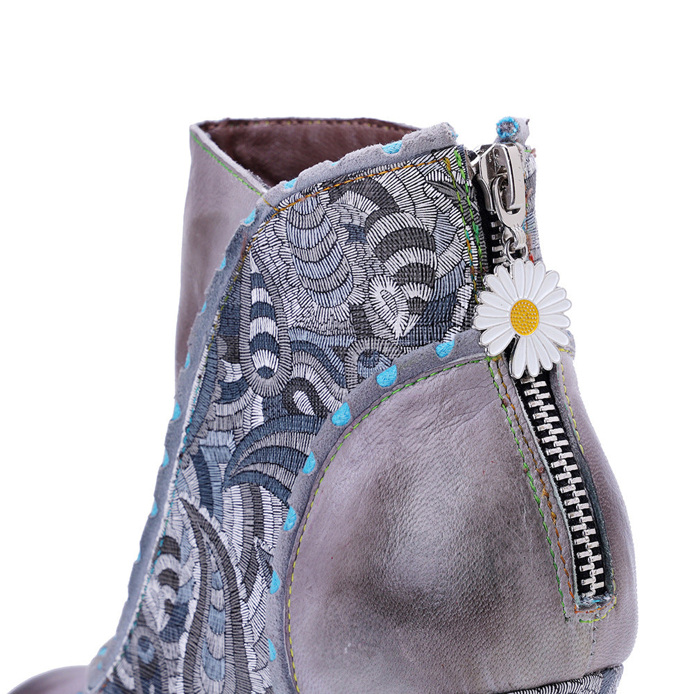 Vaagoon EthnoCharm Patchwork Leather Boot