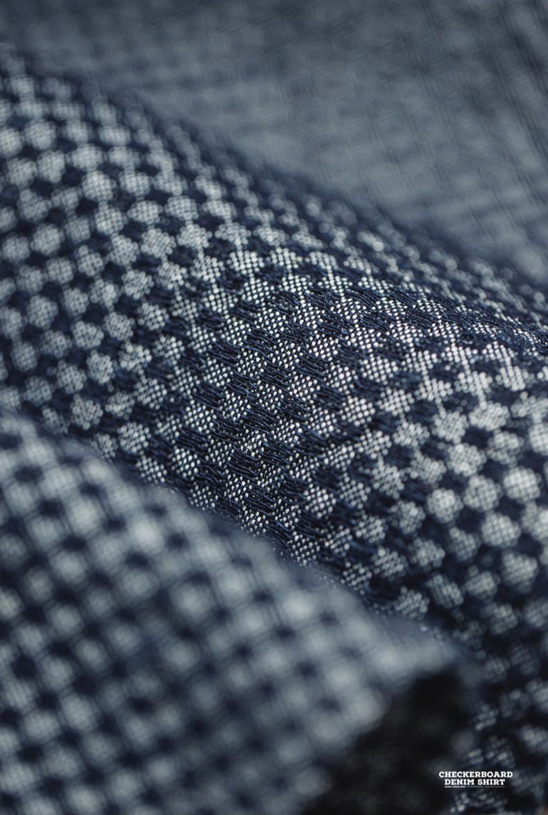 VAAGOON CHECKERBOARD DENIM SHIRT