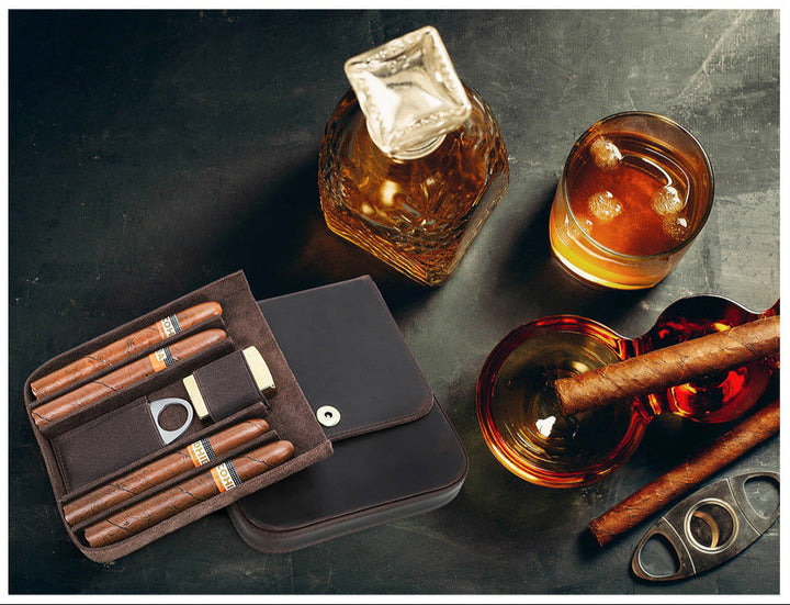 Vaagoon Havana Leather Cigar Case