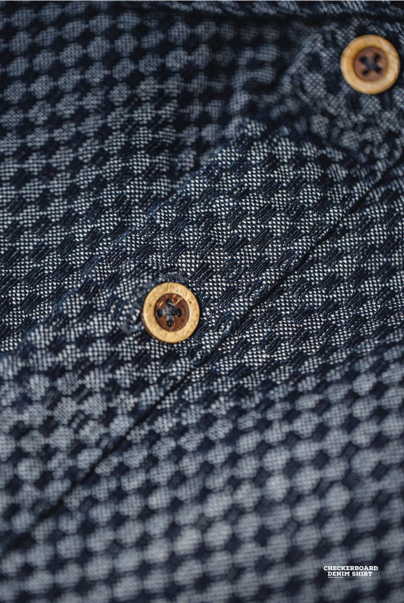 VAAGOON CHECKERBOARD DENIM SHIRT