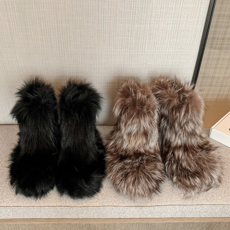 Vaagoon Arctic Fox Fur Boots