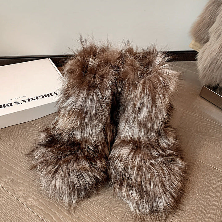 Vaagoon Arctic Fox Fur Boots