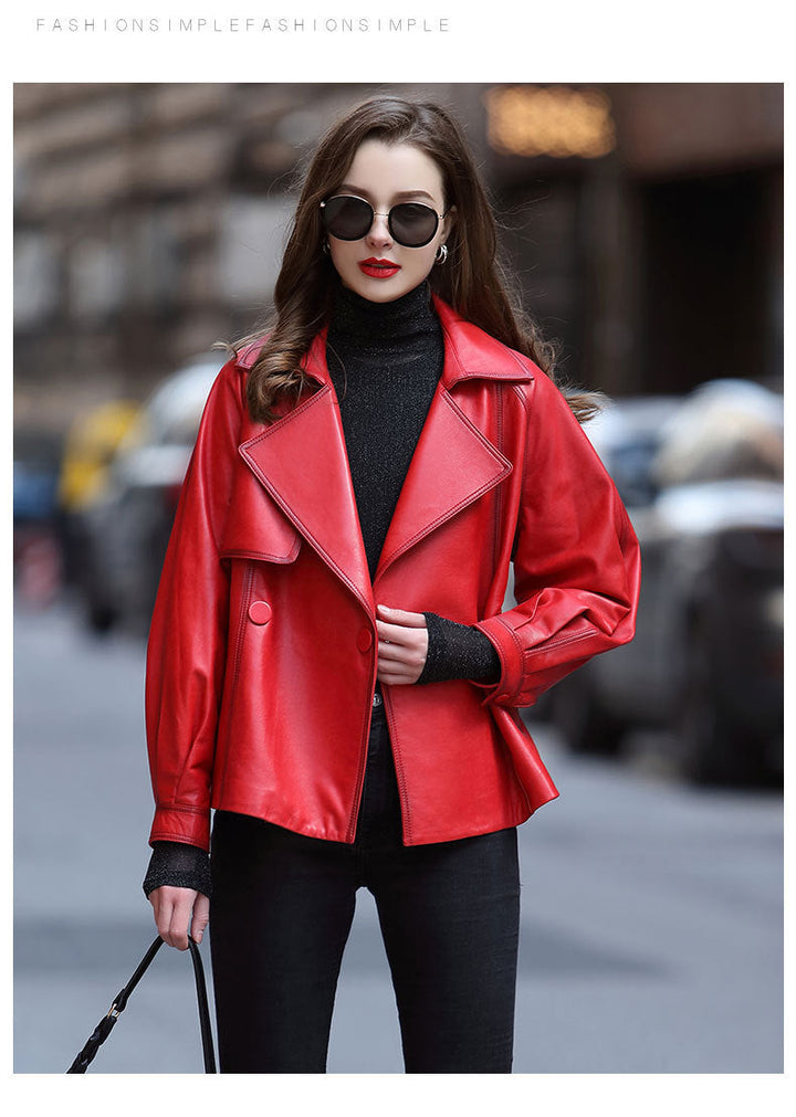 Vaagoon NobleSkin Leather Women's Short Style Jacket