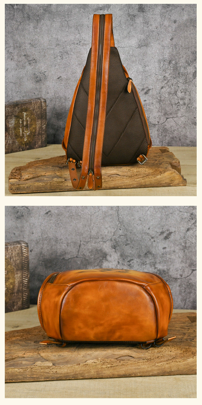 Vaagoon UrbanNomad Genuine Leather Chest Bag