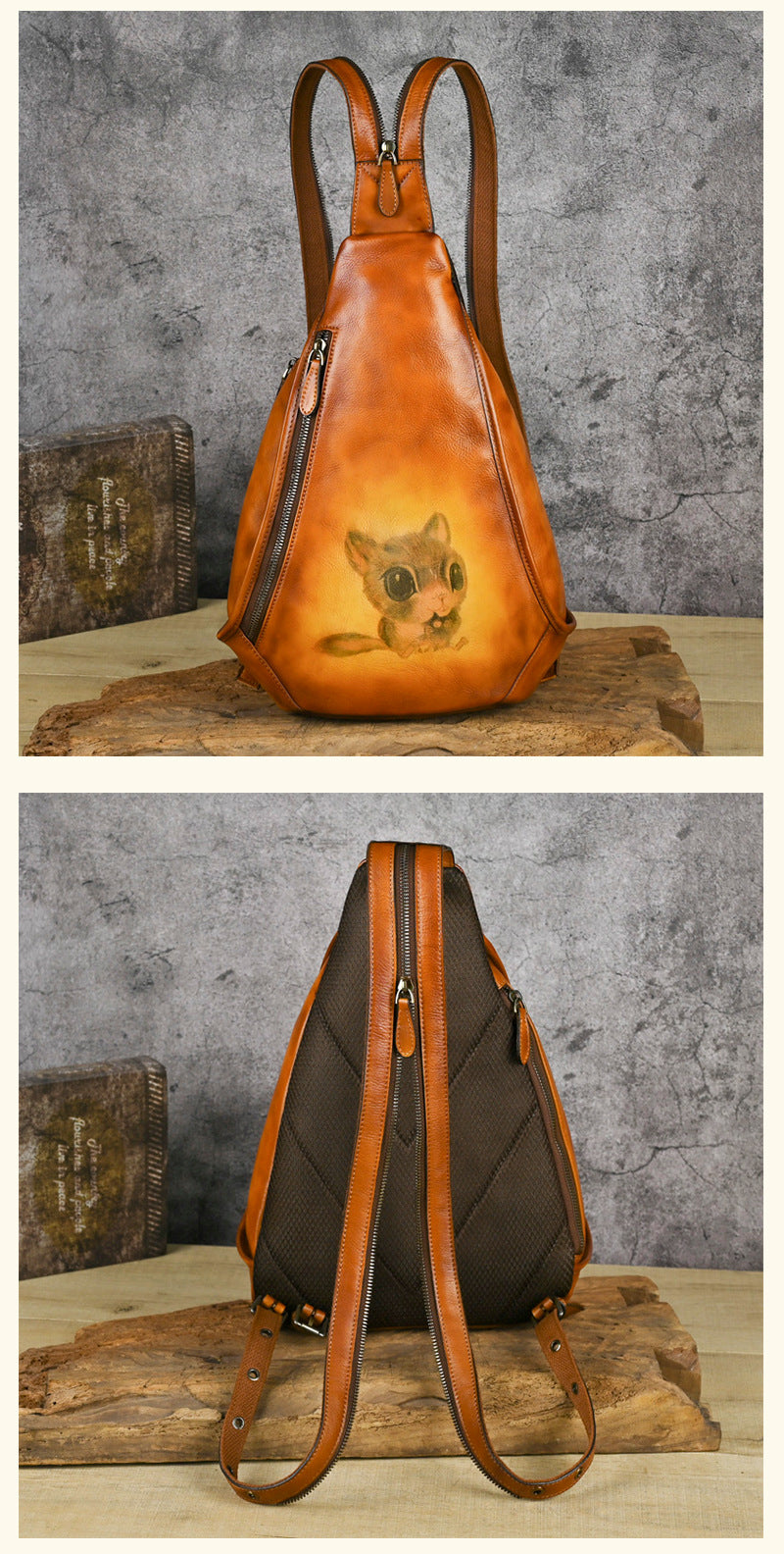 Vaagoon UrbanNomad Genuine Leather Chest Bag