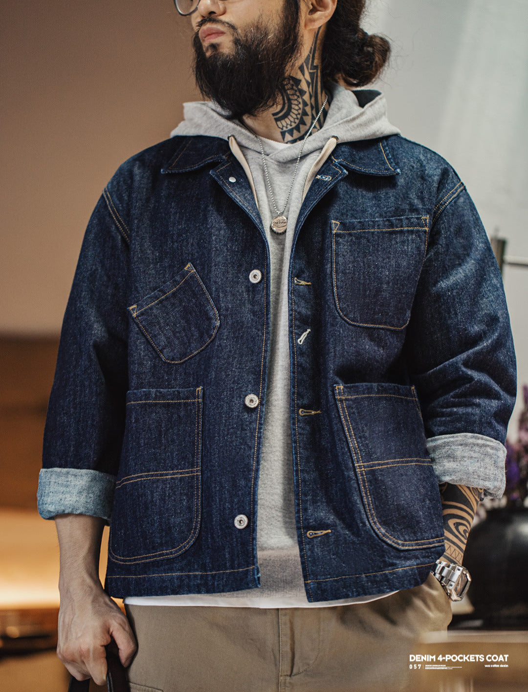 VAAGOON DENIM 4-POCKETS COAT