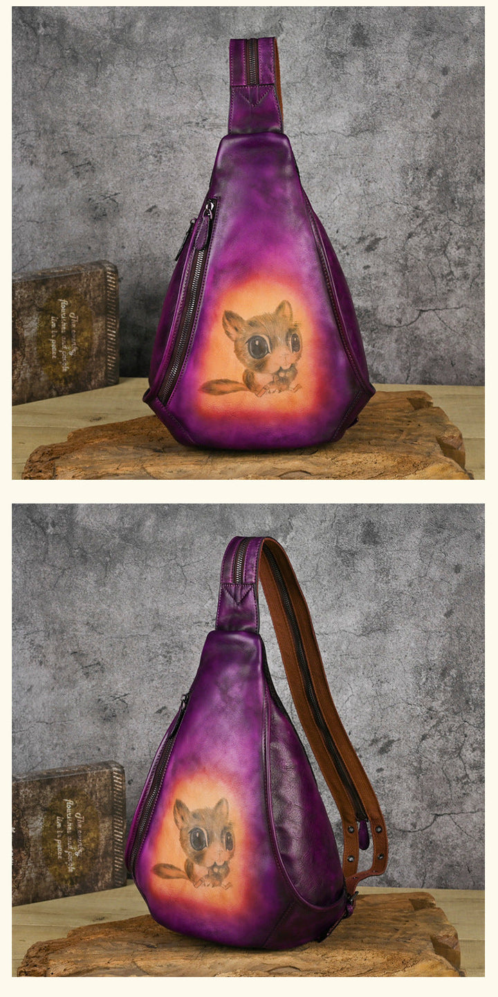 Vaagoon UrbanNomad Genuine Leather Chest Bag