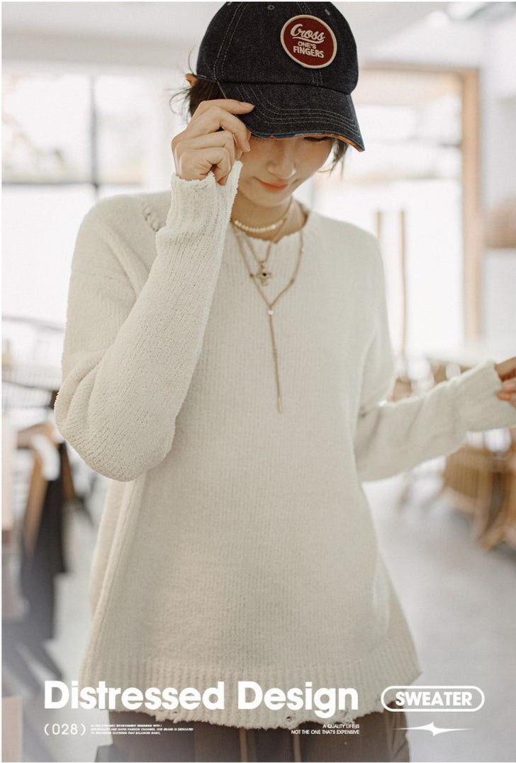 VAAGOON Distressed Design Sweater