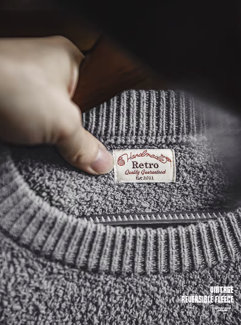 VAAGOON VINTAGE REVERSIBLE FLEECE SWEATER