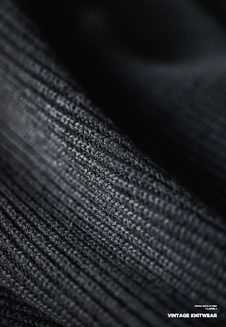 Vaagoon Retro Polo Collar V-Neck Knit