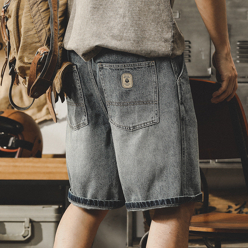 VAAGOON Washed Retro Blue Shorts