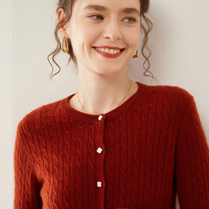 Vaagoon VelvetWeave Cashmere Jacquard Cardigan