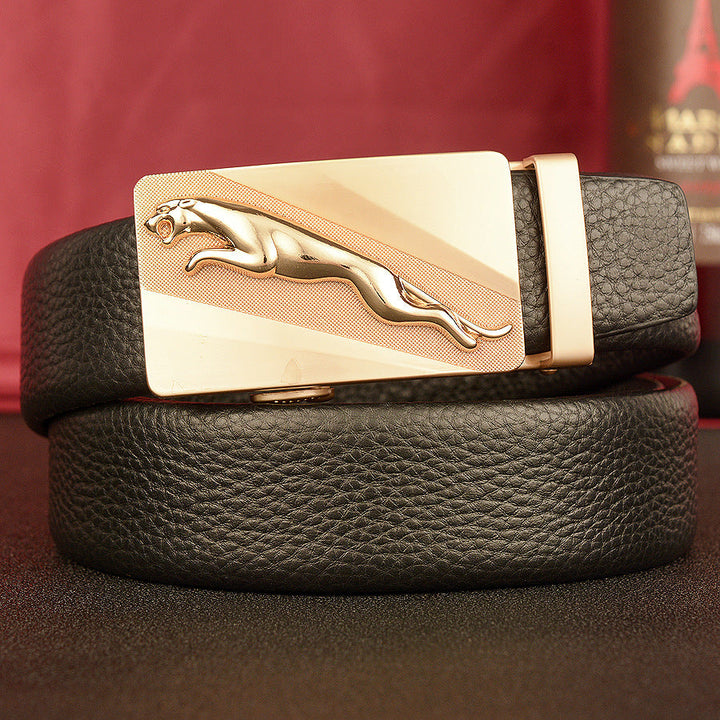 VAAGOON Genuine Leather Automatic Buckle Belt